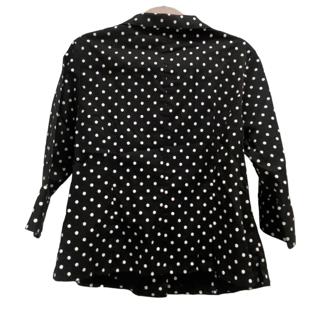 Vintage Pendleton Black and White Polka Dot Skirt Suit Jacket Matching 90s Set - Picture 6 of 15